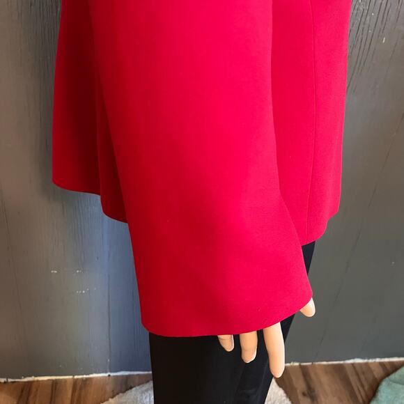 Kasper A.S.L. Brick Red Blazer 14 Bow Detail Career Academia Old Money Luxe Glam - Picture 5 of 8